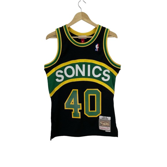 Seattle Super Sonics Kemp Jersey NBA Basketball Mitchell & Ness Size Small - Picture 1 of 8